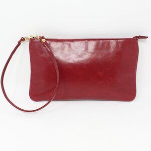 Anne Klein‎ Slim Leather Wristlet Red